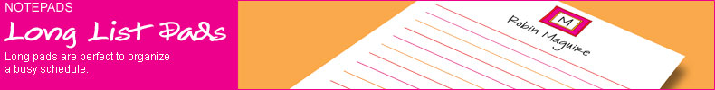 Notepads - Long List Pads
