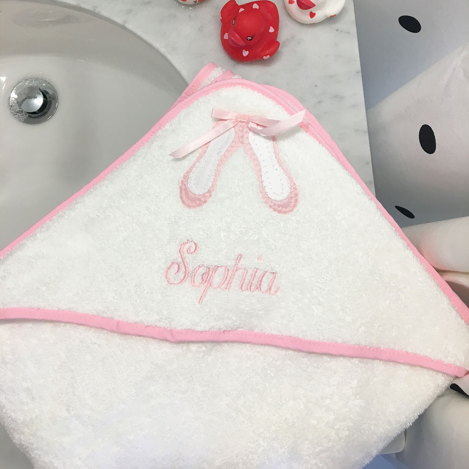 Baby's Bath Hooded Towel with Logo Choice