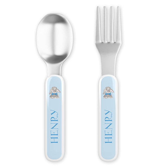 Bunny Blue Utensil Set