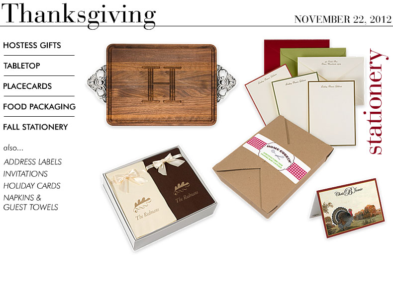 Personalized Thanksgiving Gifts & Party Supplies