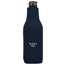 Name and College Initials Bottle Koozie