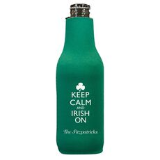 Keep Calm and Irish On Bottle Koozie