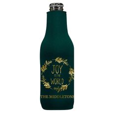 Joy to the World Wreath Bottle Huggers
