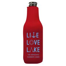 Live, Love, Lake Bottle Koozie
