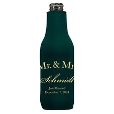Mr  & Mrs Arched Bottle Huggers