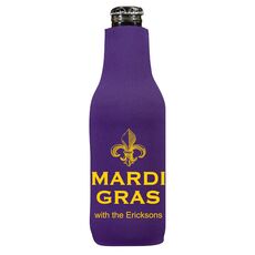Mardi Gras Bottle Koozie