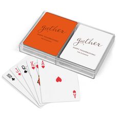 Expressive Script Gather Double Deck Playing Cards