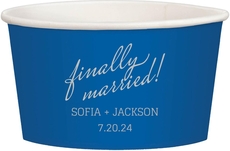 Expressive Script Finally Married Treat Cups