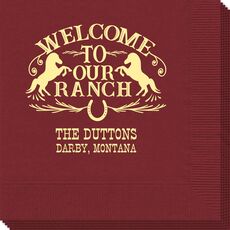 Welcome To Our Ranch Napkins