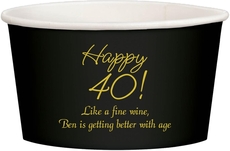 Elegant Happy 40th Treat Cups