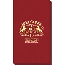 Welcome To Our Ranch Linen Like Guest Towels