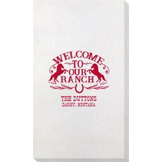 Welcome To Our Ranch Bamboo Luxe Guest Towels