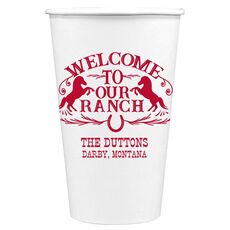 Welcome To Our Ranch Paper Coffee Cups