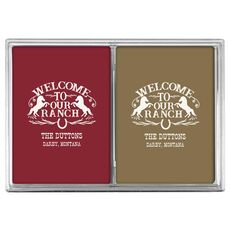 Welcome To Our Ranch Double Deck Playing Cards