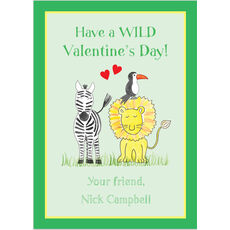 Safari Valentine Exchange Stickers