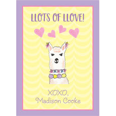 Llama Valentine Exchange Cards