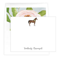 Horse with Rose Wreath Flat Note Cards