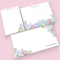 Hydrangea Blossoms Monarch Note Card Collection