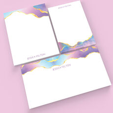 Pastel Agate Monarch Note Card Collection