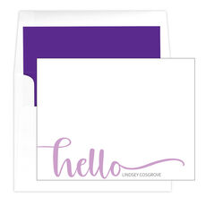Hello Flat Note Cards