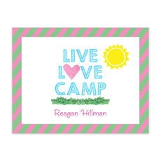 Live Love Camp Flat Postcards