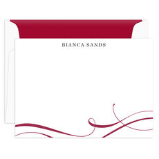 Elegant Flourish Flat Note Cards