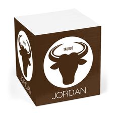 Taurus Zodiac Sticky Memo Cube