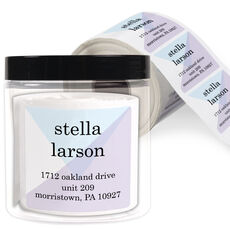 Chic Abstract Square Address Labels in a Jar