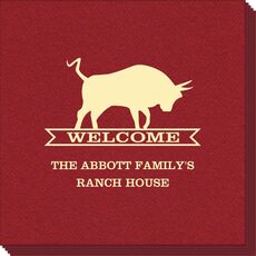 Ranch Welcome Banner Linen Like Napkins