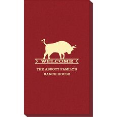 Ranch Welcome Banner Linen Like Guest Towels