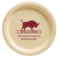 Ranch Welcome Banner Paper Plates