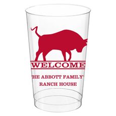 Ranch Welcome Banner Clear Plastic Cups