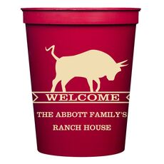Ranch Welcome Banner Stadium Cups