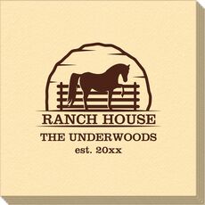 Horse Ranch House Linen Like Napkins