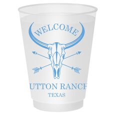 Longhorn Skull with Arrows Shatterproof Cups