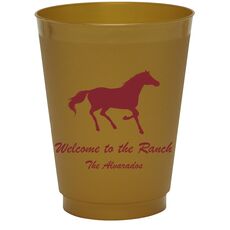 Galloping Horse Colored Shatterproof Cups
