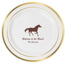 Galloping Horse Premium Banded Plastic Plates