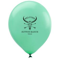 Longhorn Skull with Arrows Latex Balloons