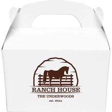 Horse Ranch House Gable Favor Boxes