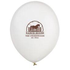 Horse Ranch House Latex Balloons