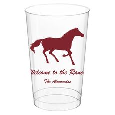 Galloping Horse Clear Plastic Cups