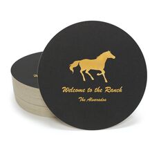Galloping Horse Round Coasters