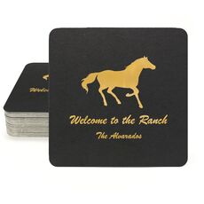 Galloping Horse Square Coasters