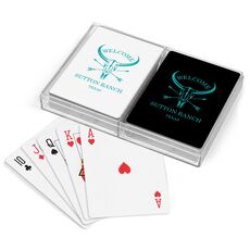 Longhorn Skull with Arrows Double Deck Playing Cards