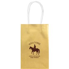 Cowboy with Horse Medium Twisted Handled Bags
