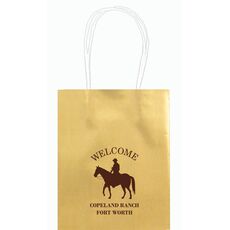 Cowboy with Horse Mini Twisted Handled Bags