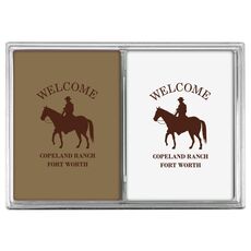 Cowboy with Horse Double Deck Playing Cards