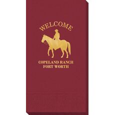 Cowboy with Horse Guest Towels