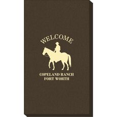 Cowboy with Horse Linen Like Guest Towels
