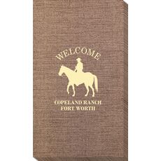 Cowboy with Horse Bamboo Luxe Guest Towels